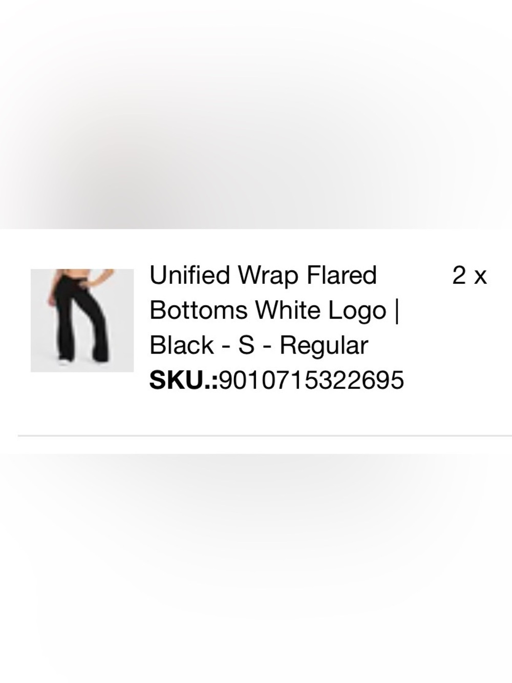 Black High-Rise Oner Unified flare leggings - Picture 2 of 5